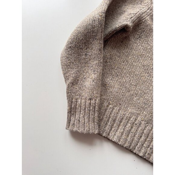 POLO RALPH LAUREN Tan Pink Logo Wool Blend Varsity Crew Neck Sweater, Size S - Picture 9 of 15